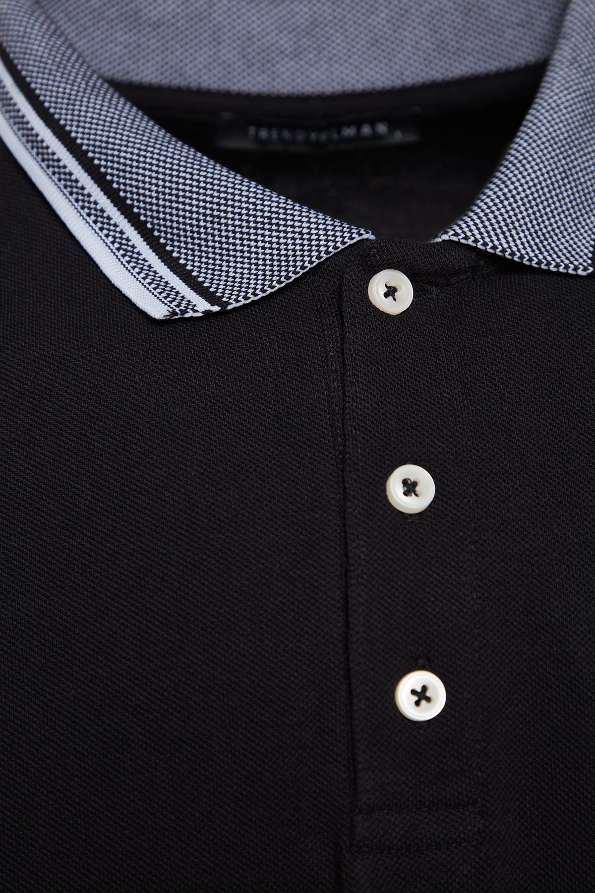 Black Polo T-Shirt, , large image number 7