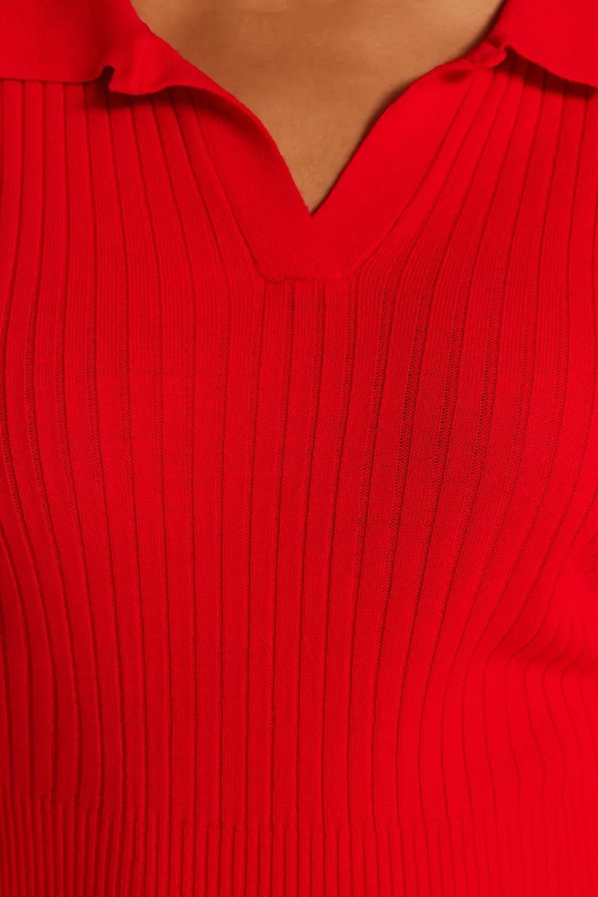 Red Bodycon Plus Size Dress, Red, large image number 3
