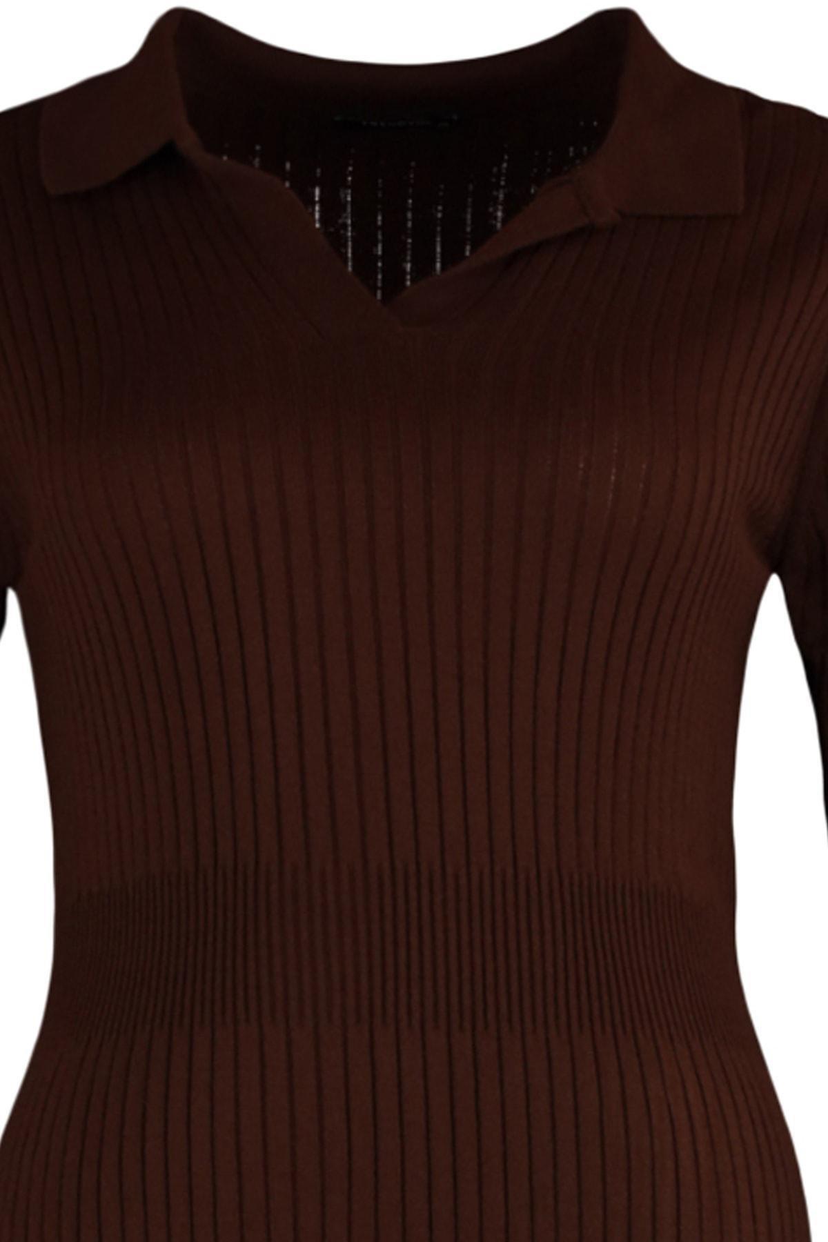 Brown Bodycon Plus Size Dress, , large image number 11