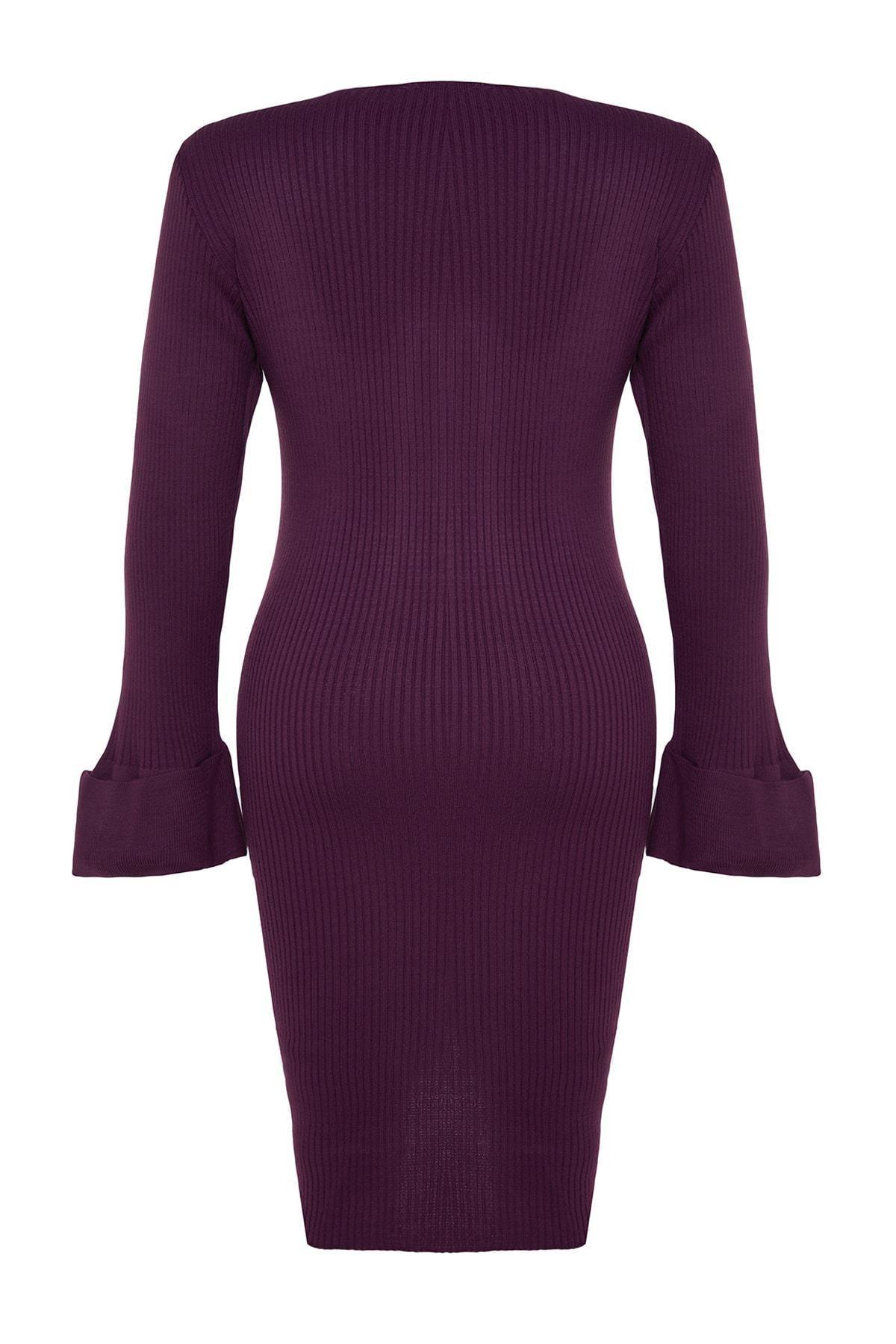 Purple Bodycon Plus Size Dress, , large image number 5