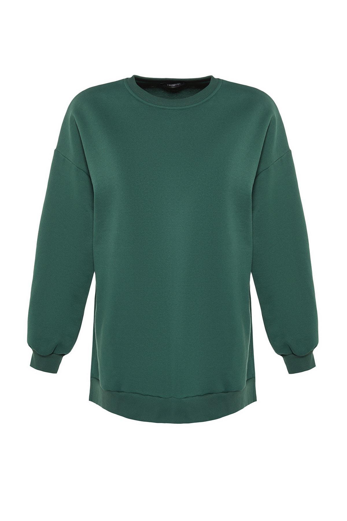 Trendyol - Green Oversize Sweatshirt