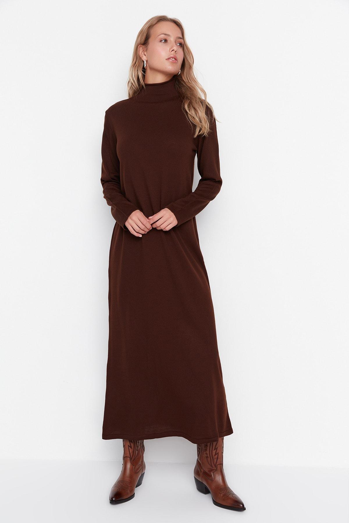 Brown Basic Maxi Dress, , large image number 0