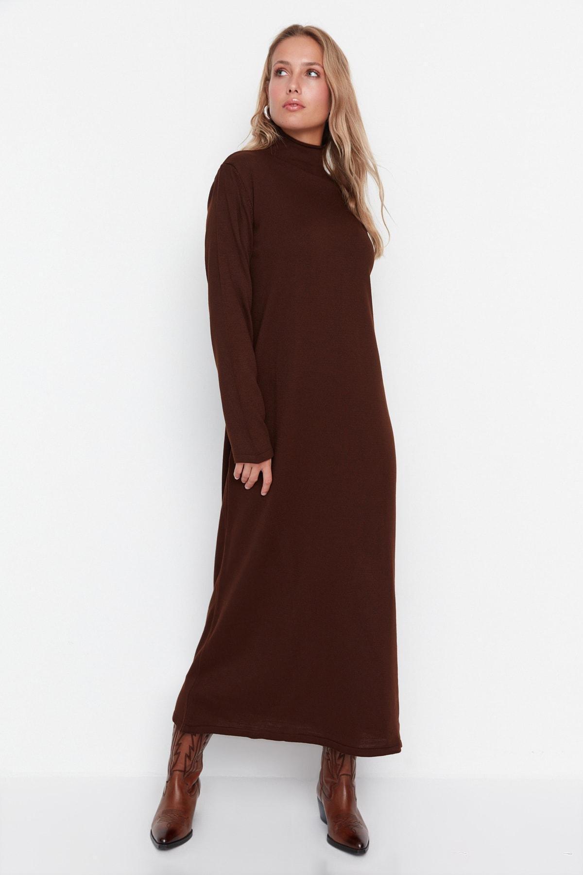 Brown Basic Maxi Dress, , large image number 3