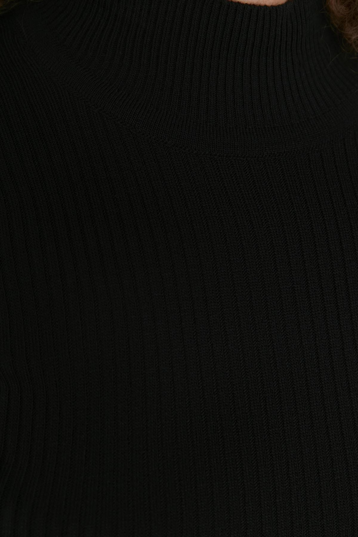 Black Knitted Plus Size Sweater, , large image number 3