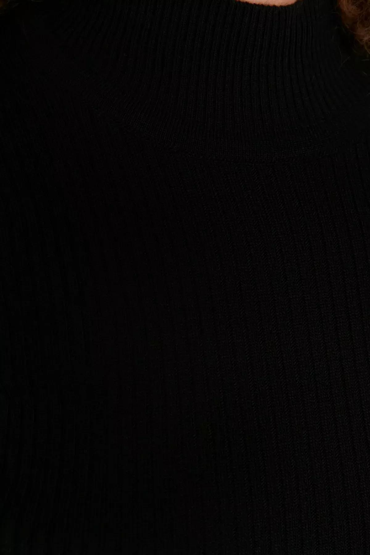 Black Knitted Plus Size Sweater, , large image number 3