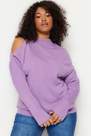 Trendyol - Purple Off-Shoulder Plus Size Sweater, Set Of 2