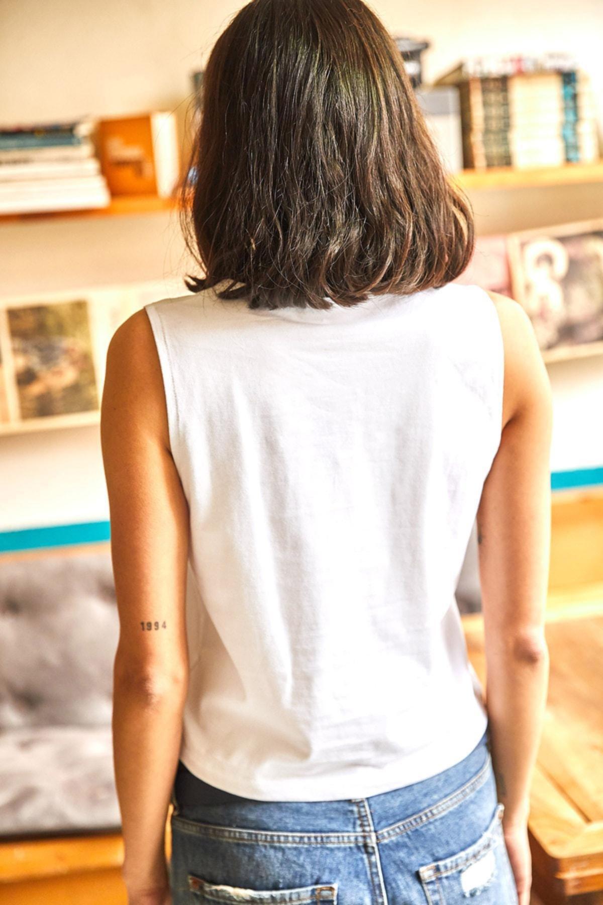 White Cotton Slim T-Shirt, , large image number 4