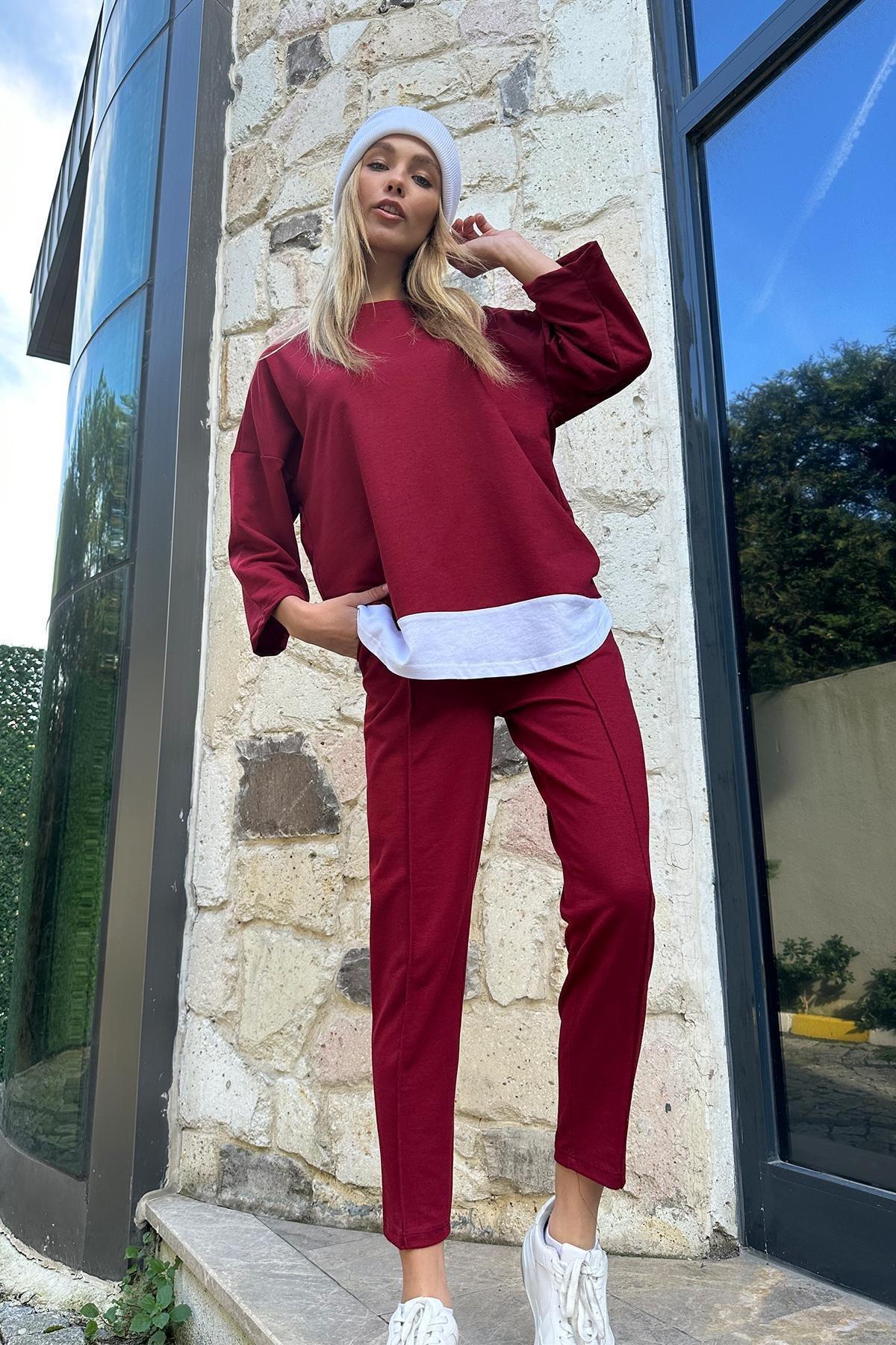 Red Crew Neck Co-Ord Set, , large image number 1