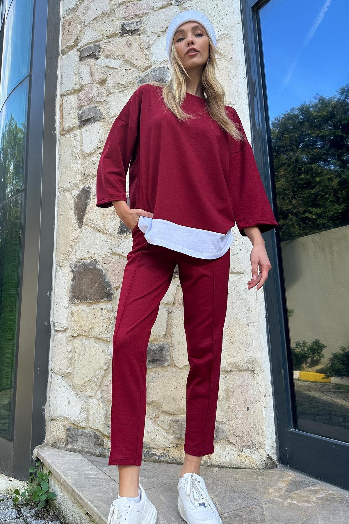 Red Crew Neck Co-Ord Set, , large image number 2