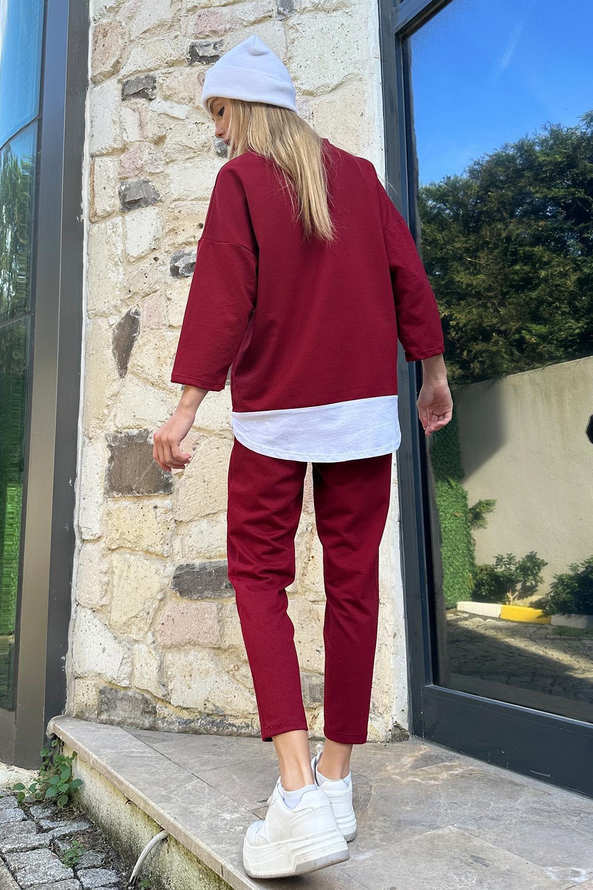 Red Crew Neck Co-Ord Set, , large image number 3