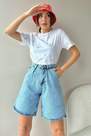 Alacati - Blue High Waist Shorts