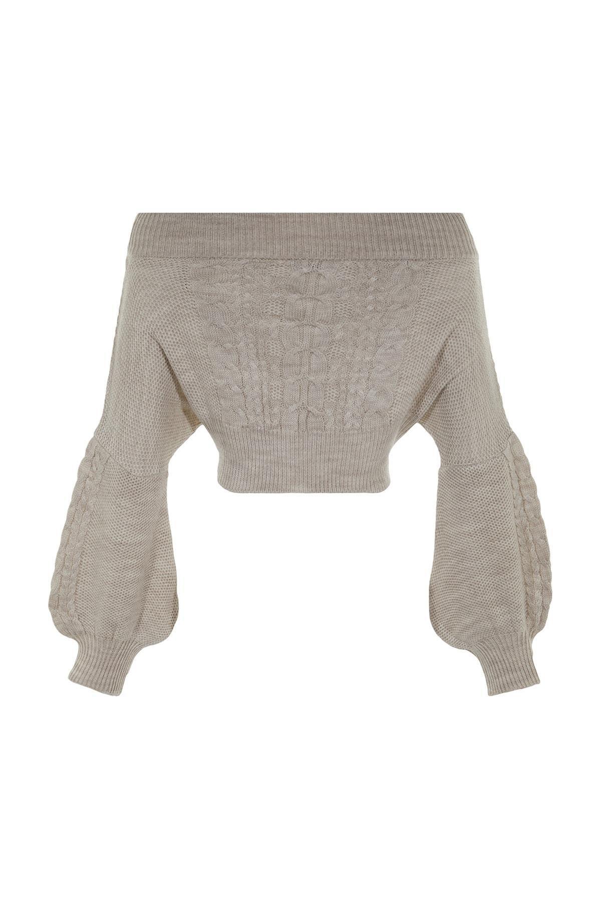 Beige Textured Sweater, , large image number 7