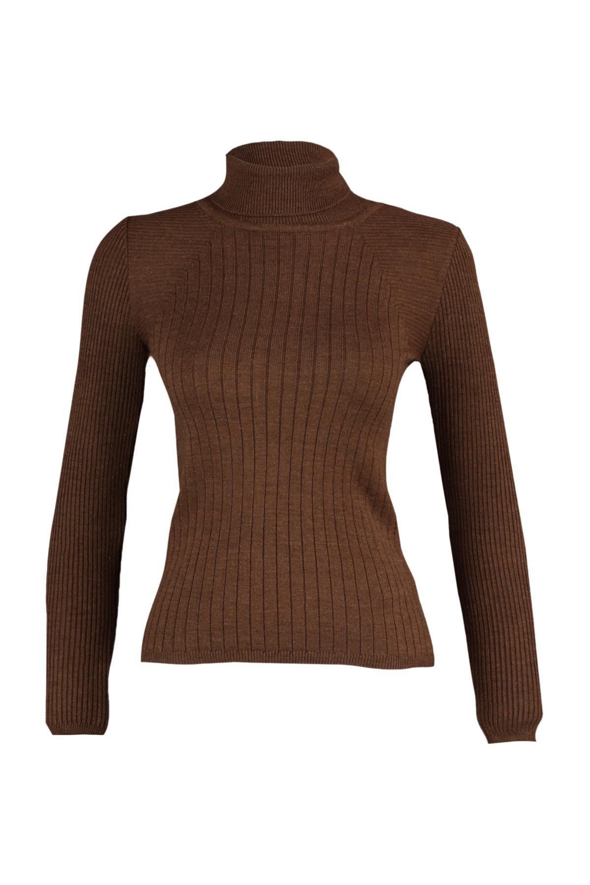 Trendyol - Brown Knitted Sweater