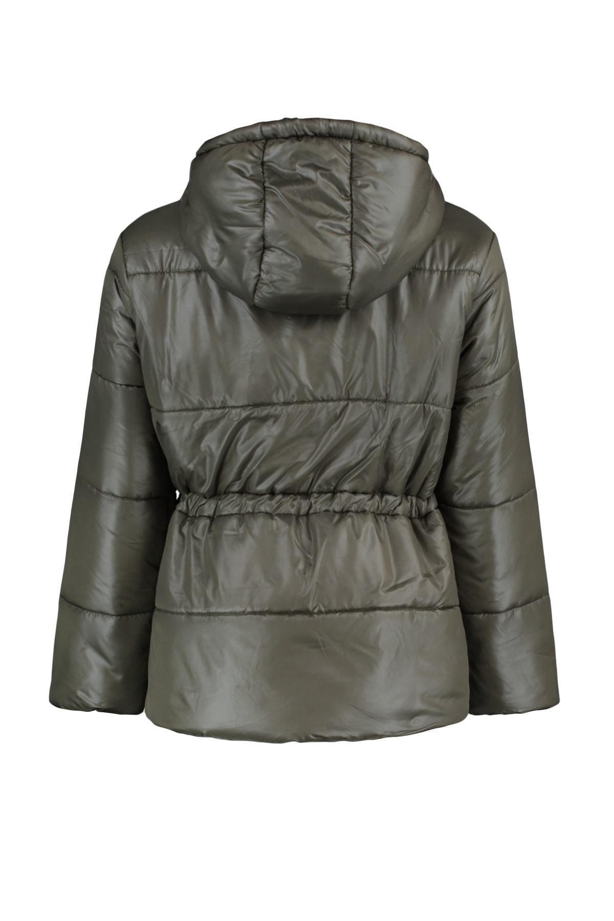 Trendyol - Khaki Puffer Plus Size Jacket