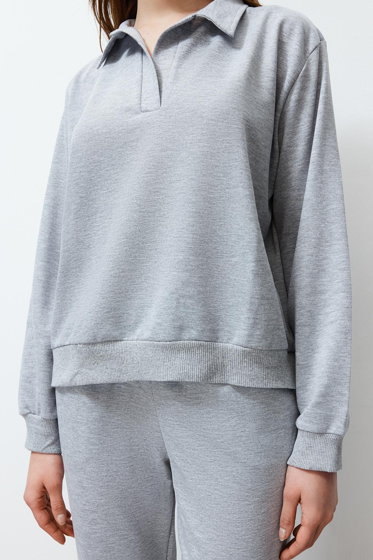 Grey Knitted Tracksuit Set, Set Of 2, , large image number 7