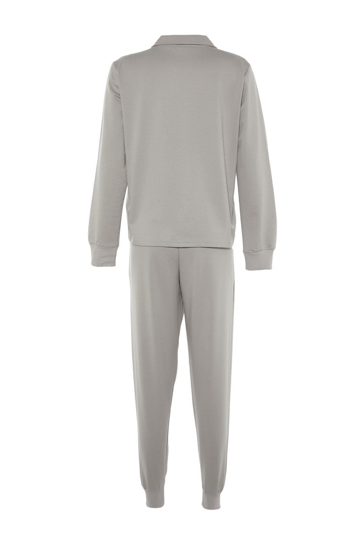 Grey Knitted Tracksuit Set, Set Of 2, , large image number 12