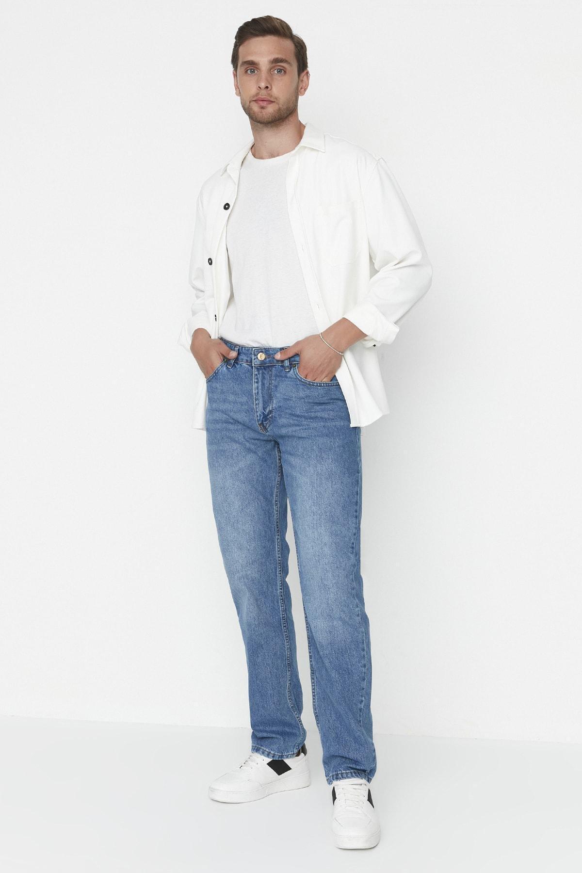 Blue Straight Jeans, , large image number 2