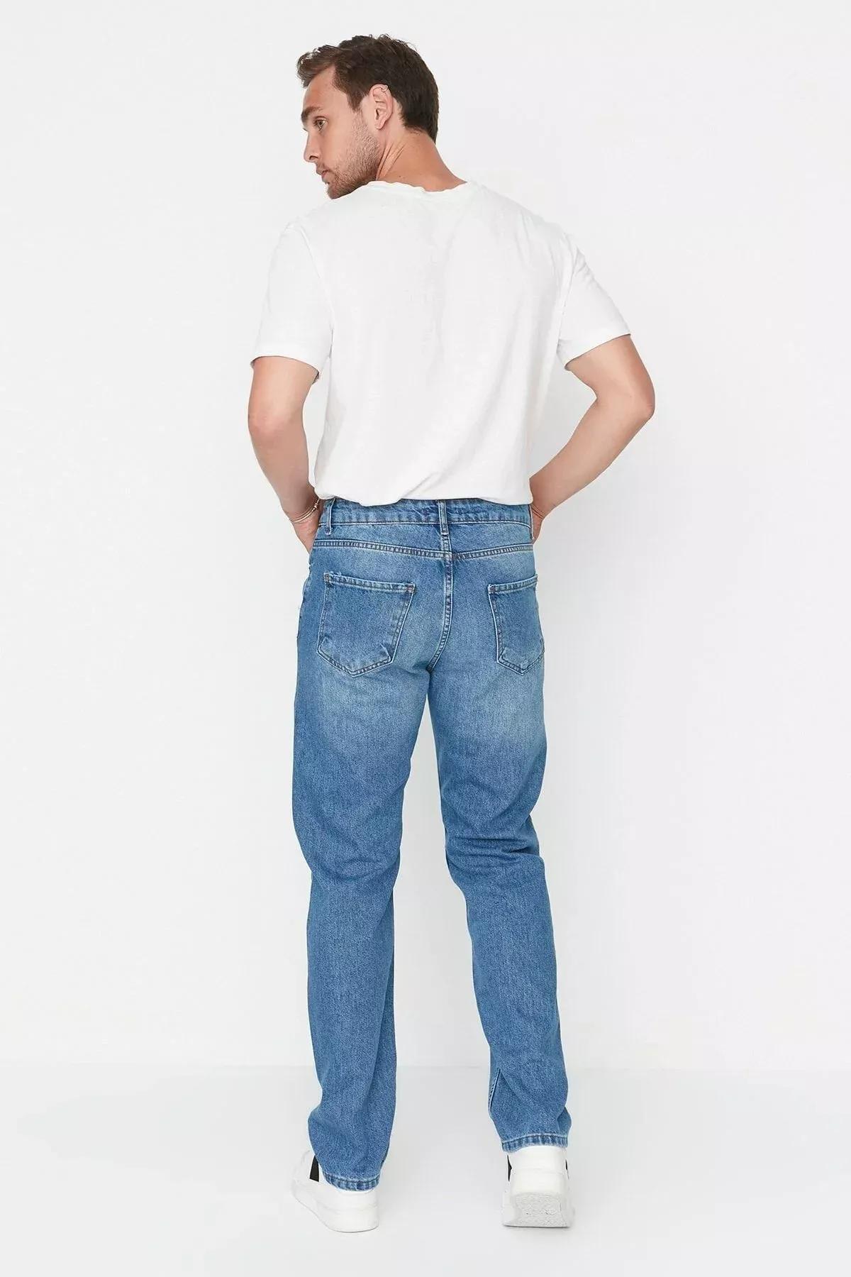 Blue Straight Jeans, , large image number 7