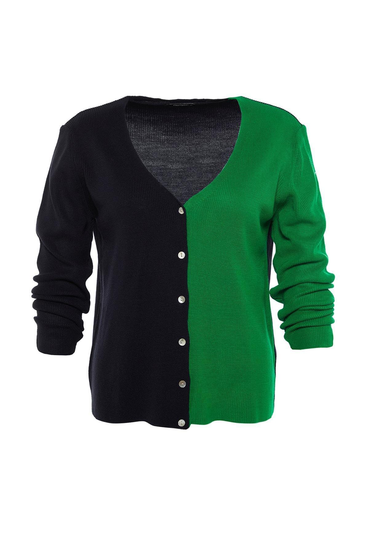 Navy Colourblock Plus Size Cardigan, , large image number 7