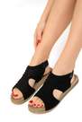 SOHO - Black Flat Sandals