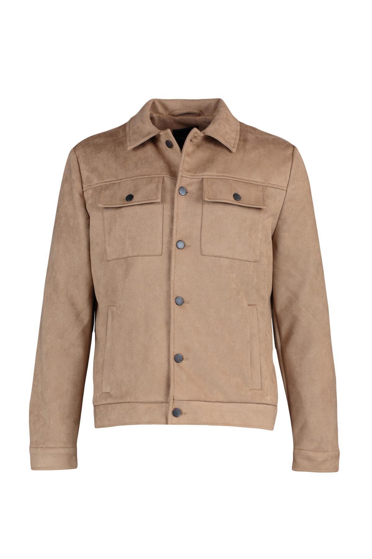 Brown Buttoned Down Jacket, , large image number 5