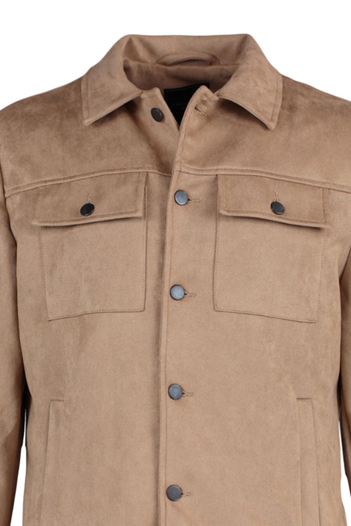 Brown Buttoned Down Jacket, , large image number 6