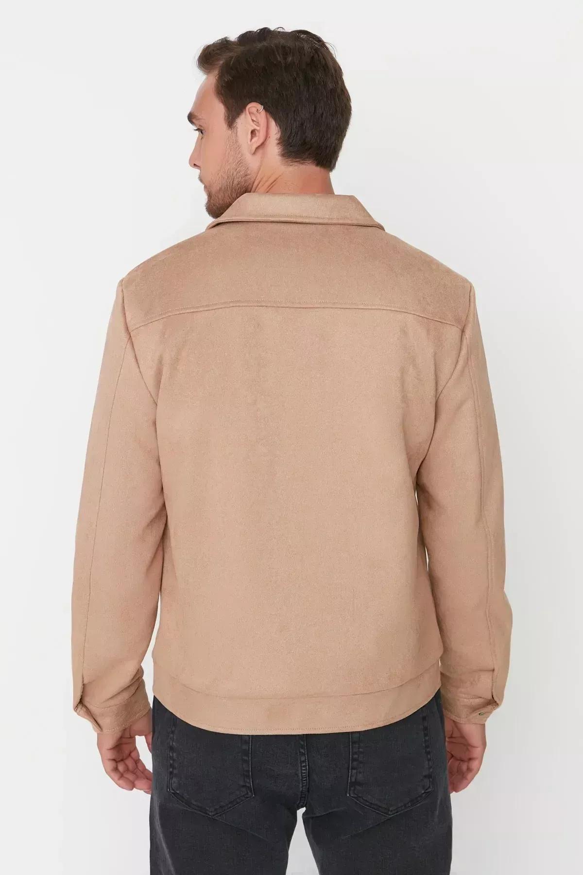 Brown Buttoned Down Jacket, Brown, large image number 8