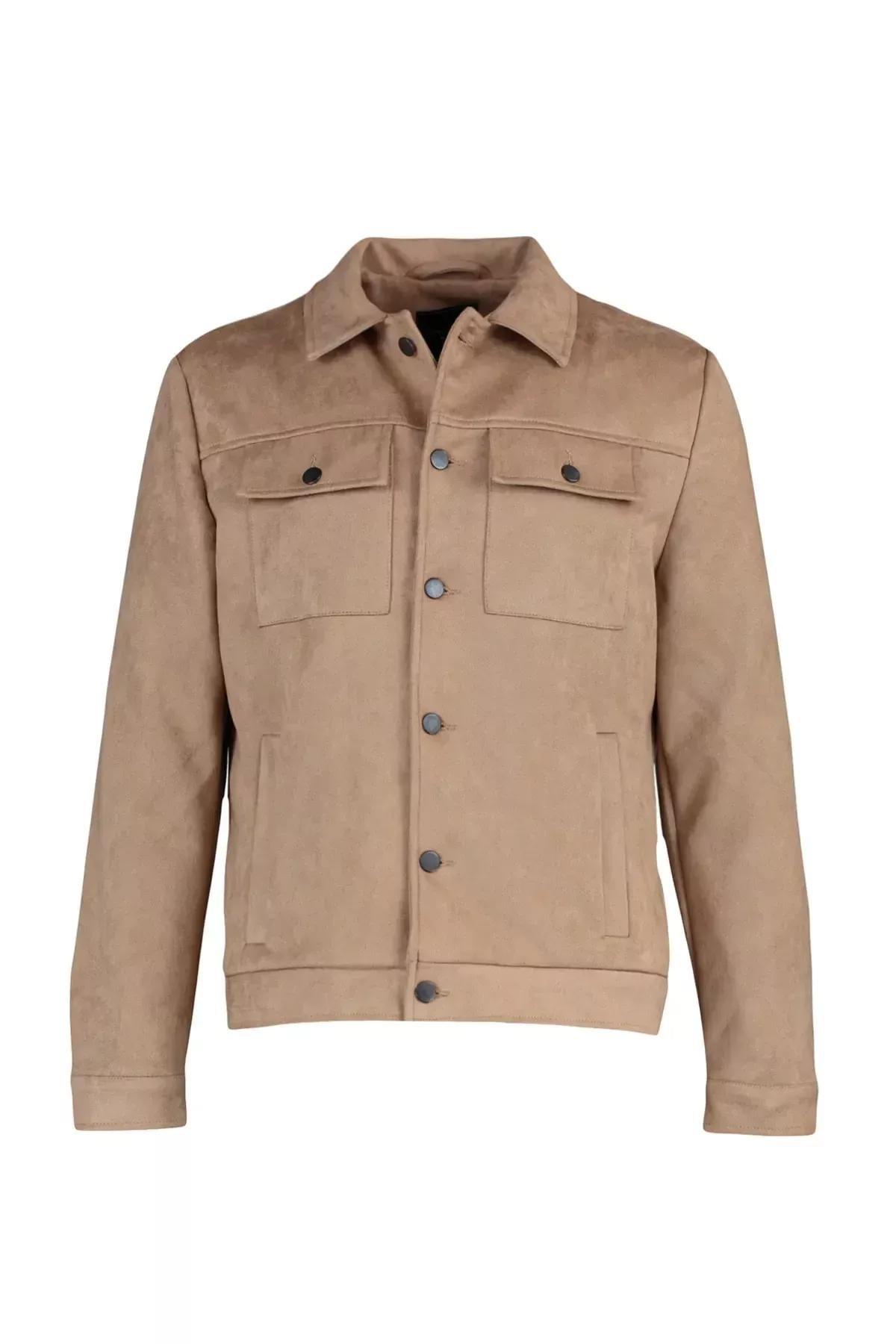 Brown Buttoned Down Jacket, Brown, large image number 9