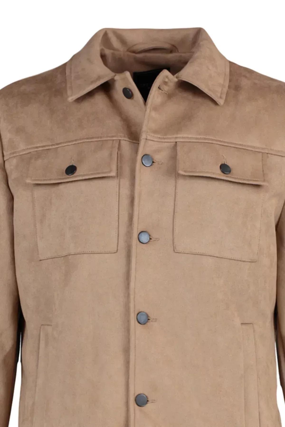Brown Buttoned Down Jacket, Brown, large image number 10
