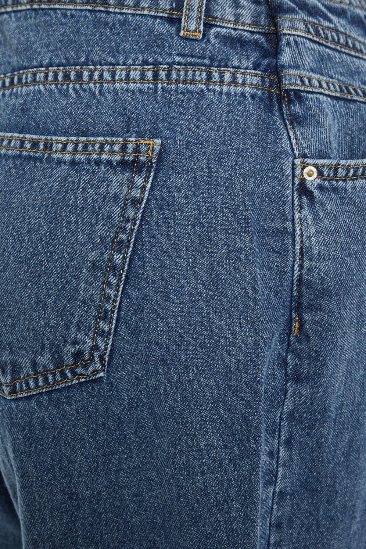 Blue Wide Leg Plus Size Jeans, , large image number 6