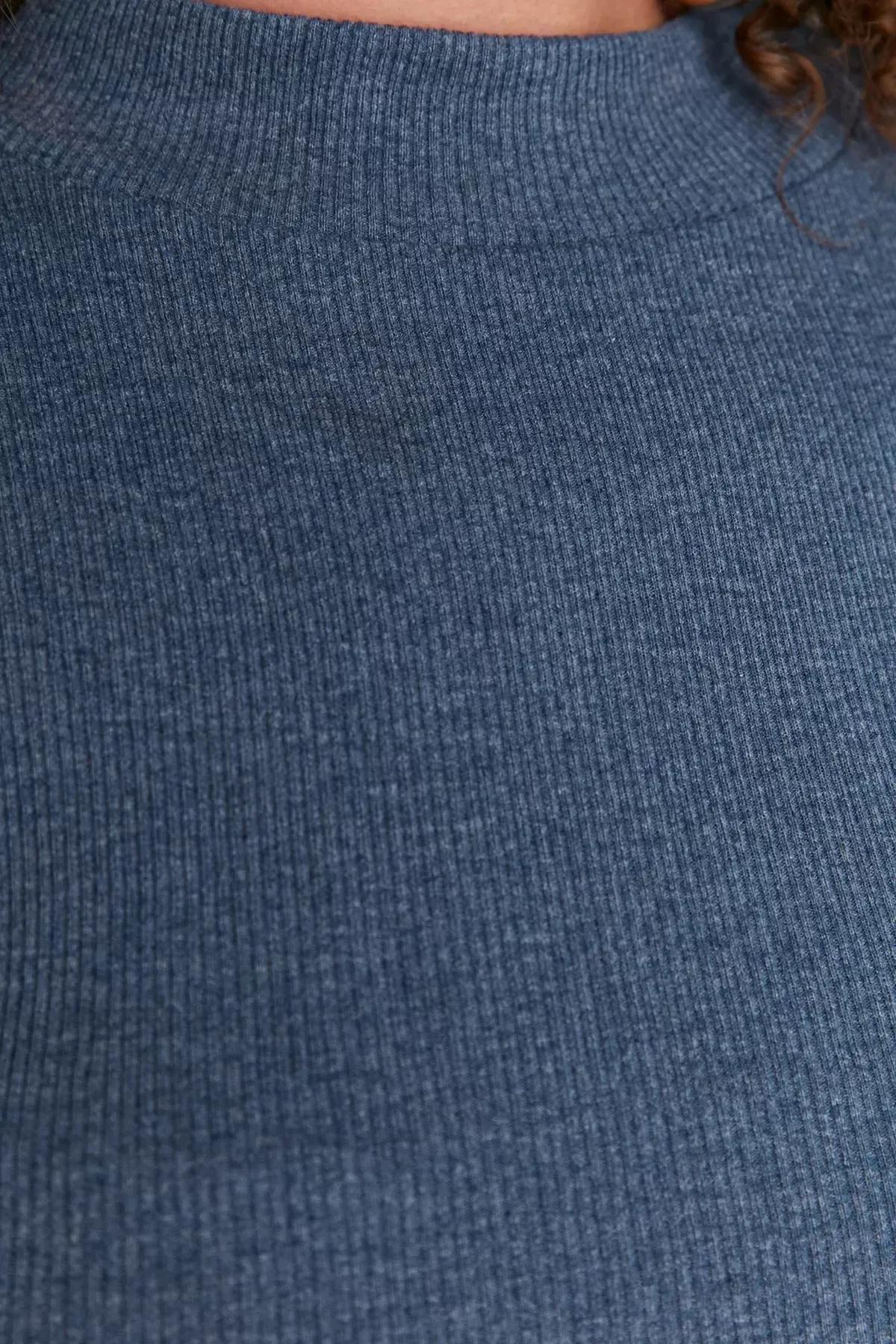 Blue Bodycon Plus Size Dress, , large image number 3