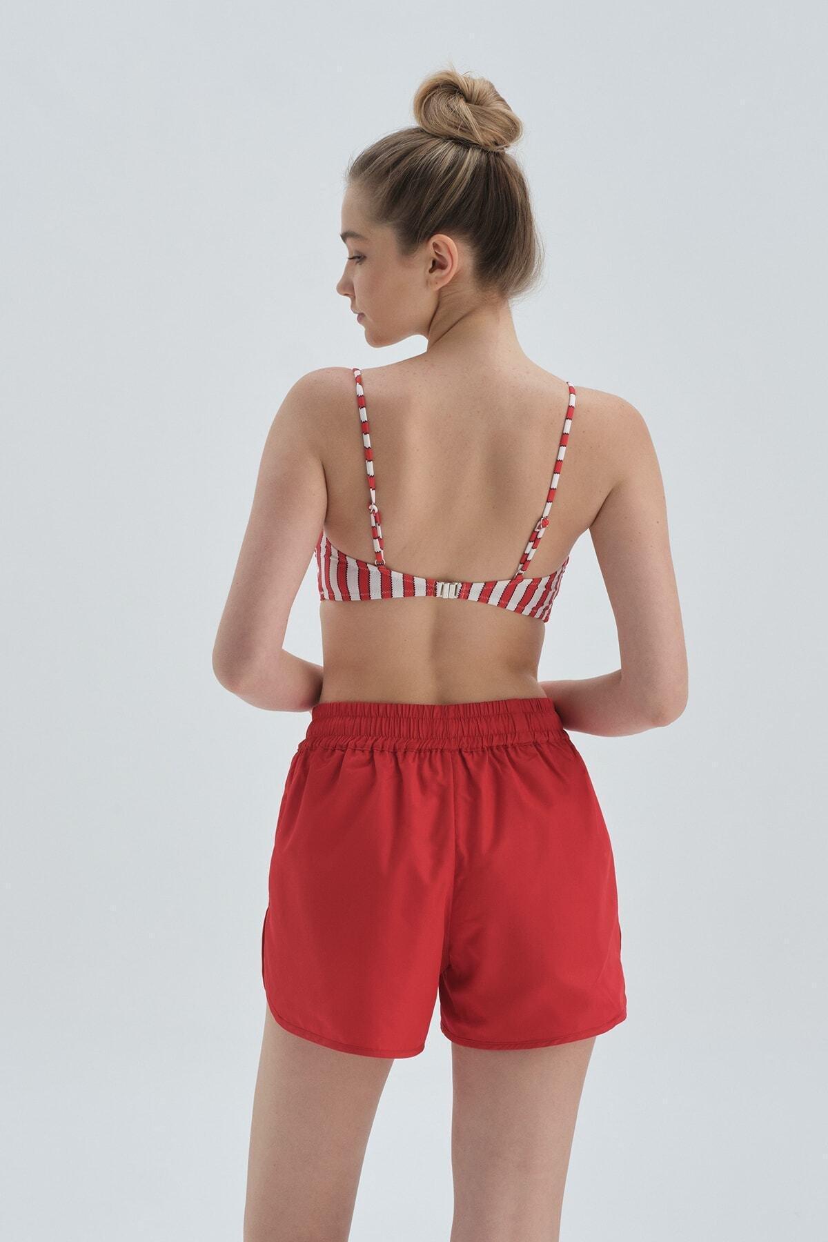 Dagi - Red Striped Bralette Bikini Top