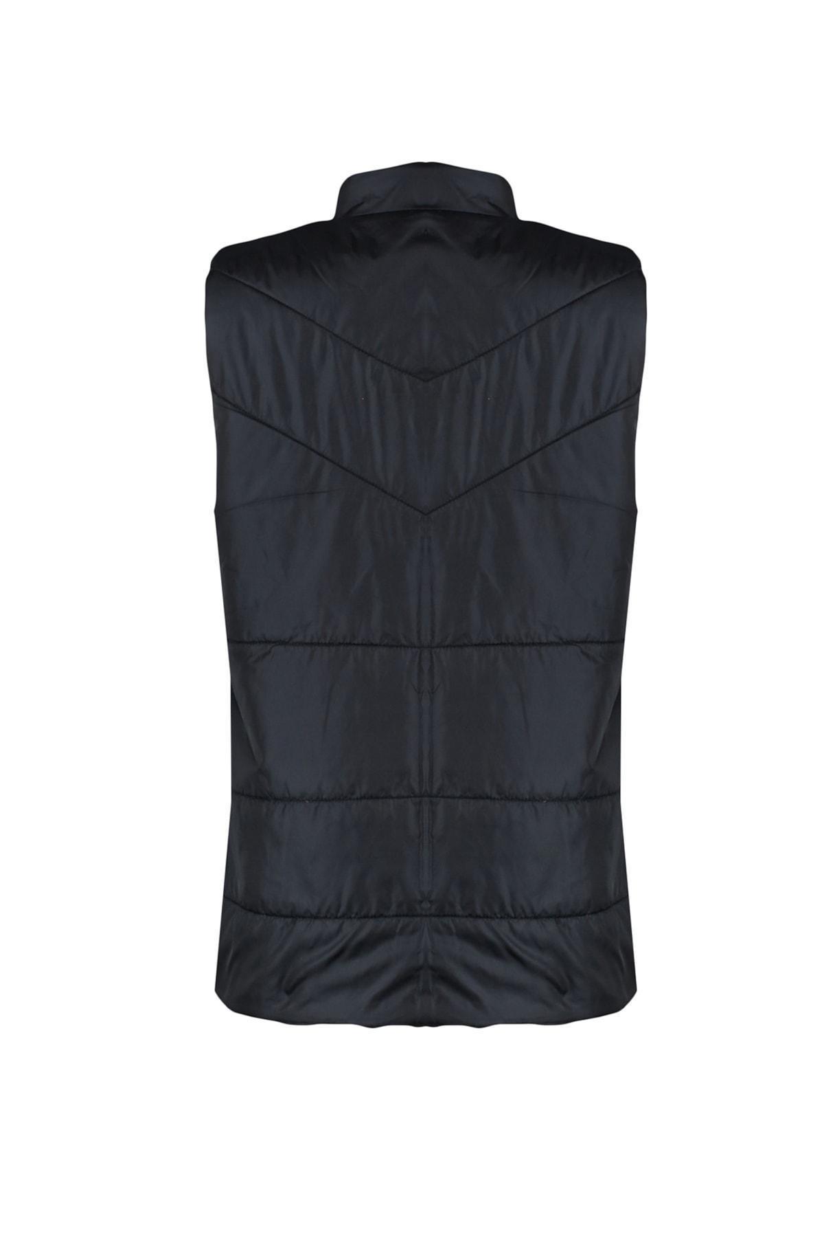 Black Puffer Plus Size Vest, , large image number 7