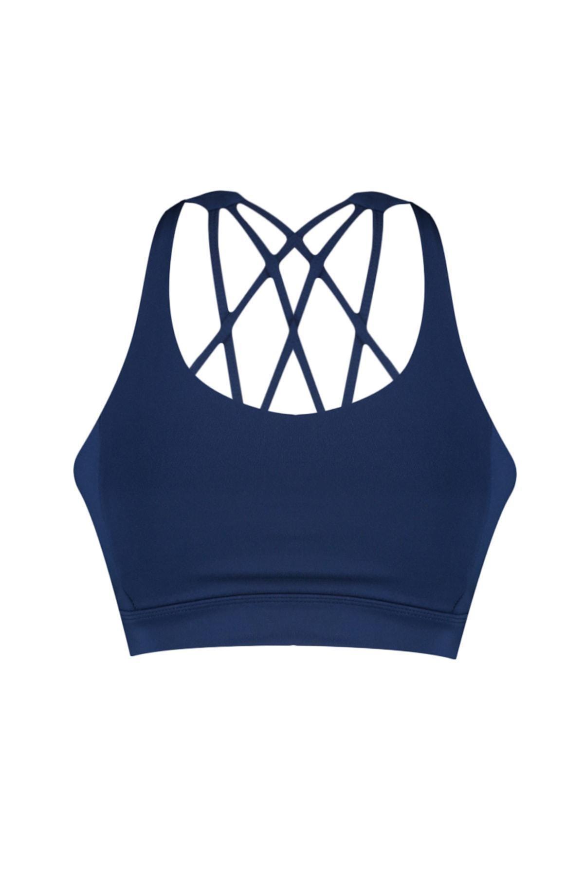 Trendyol - Navy Plain Sports Bra