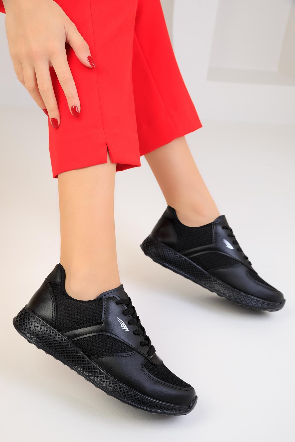 Black Flat Sneakers, , large image number 3