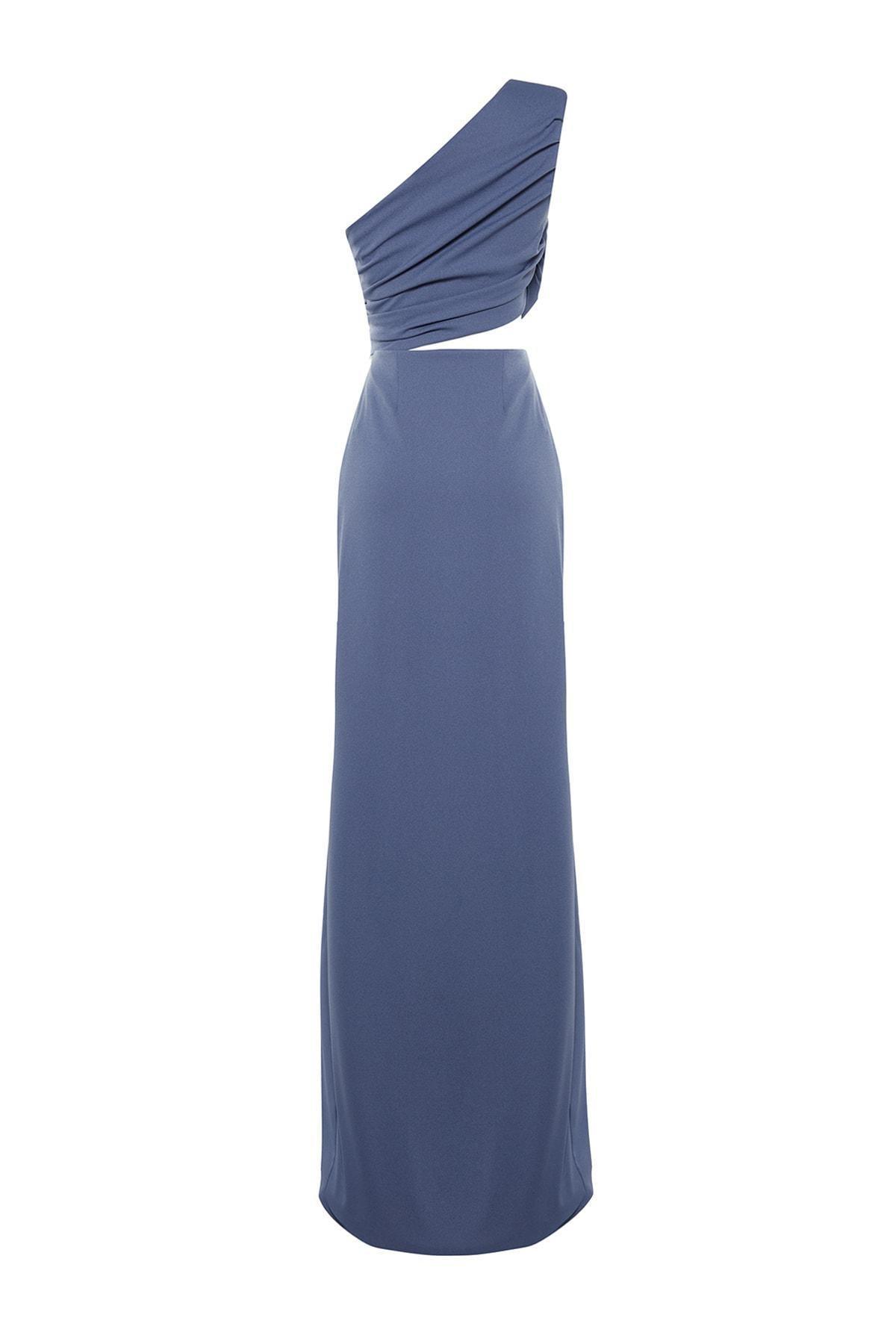 Navy Wrap Over Occasionwear Maxi Dress, , large image number 8