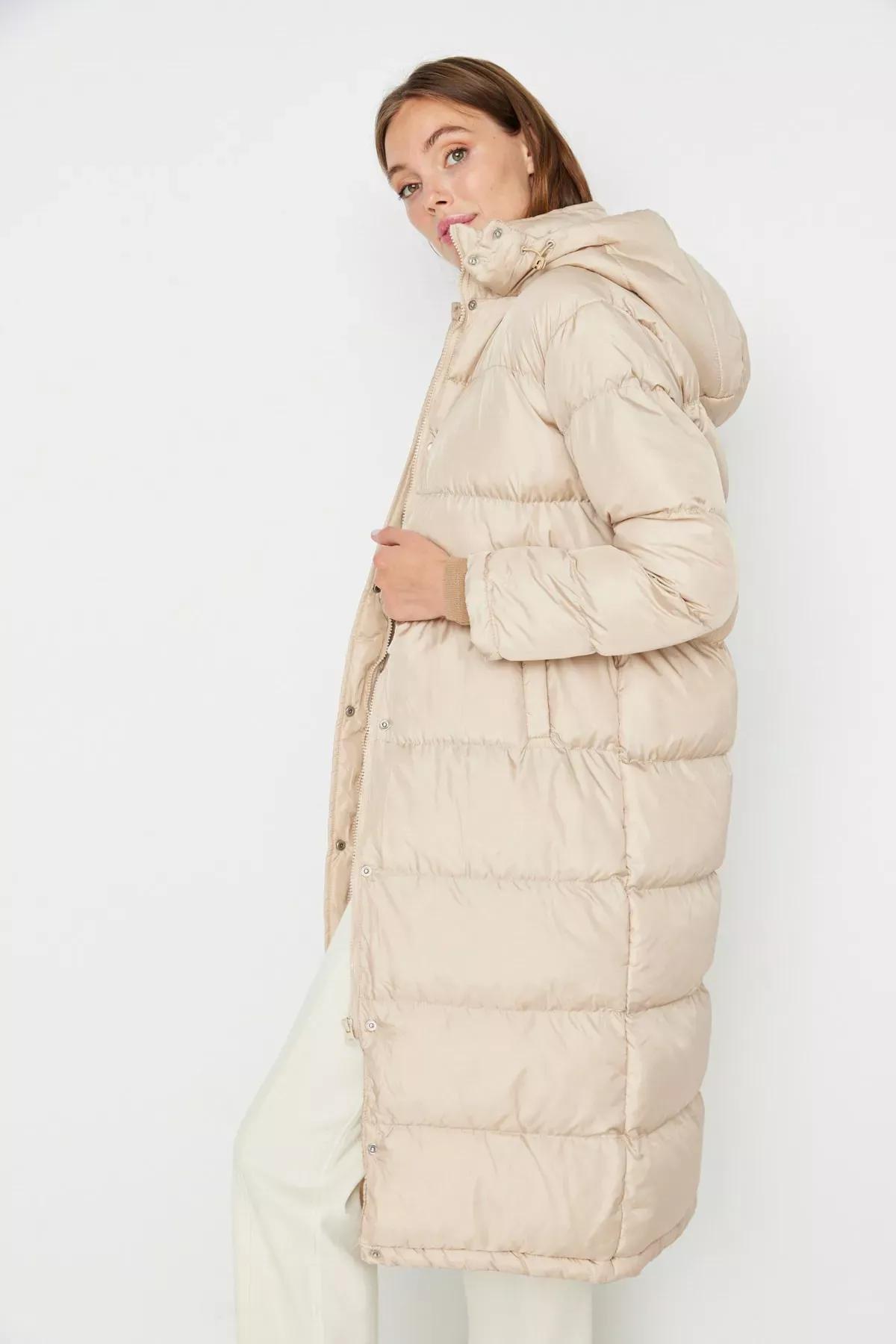 Beige Puffer Jacket, Beige, large image number 2