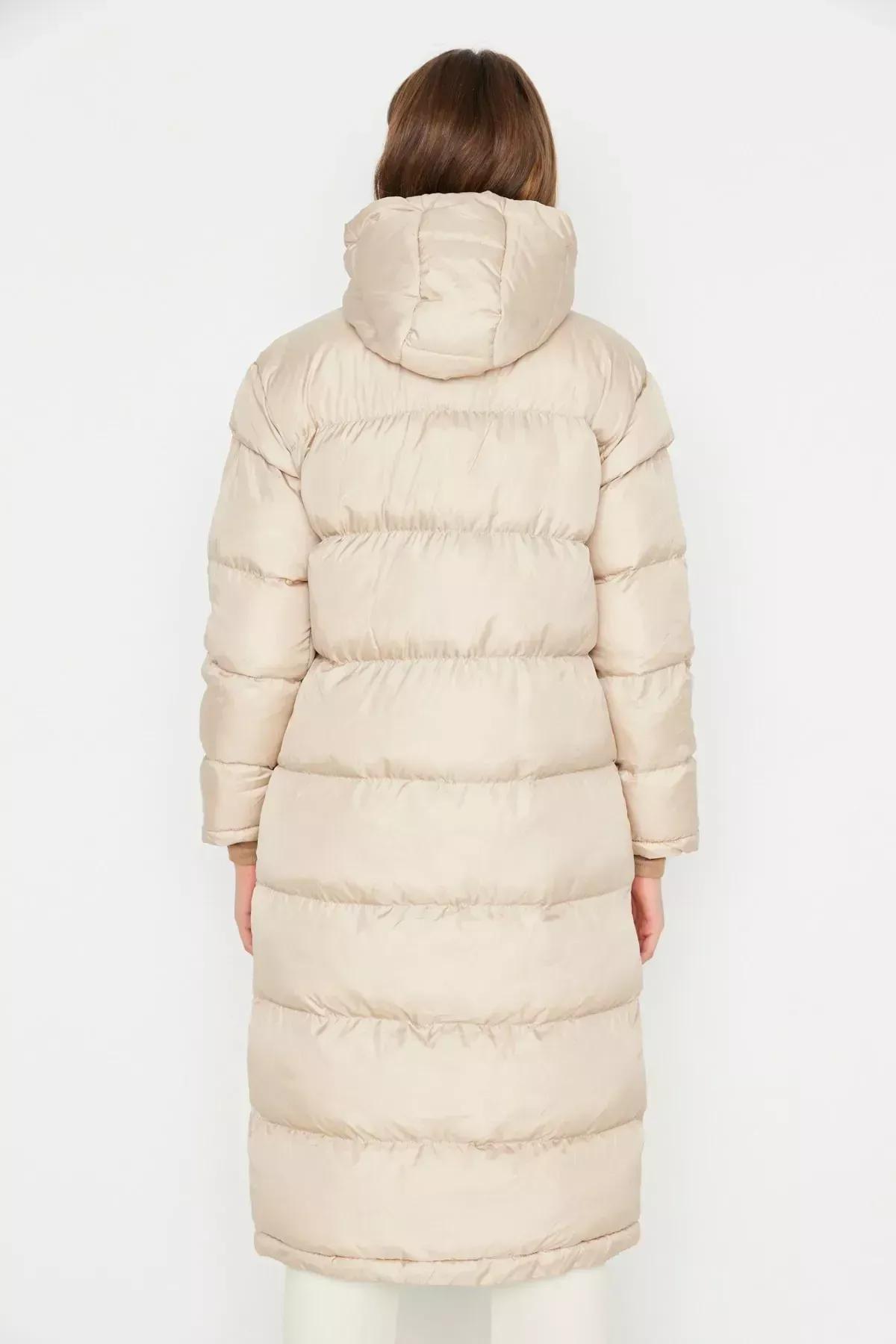 Beige Puffer Jacket, Beige, large image number 4