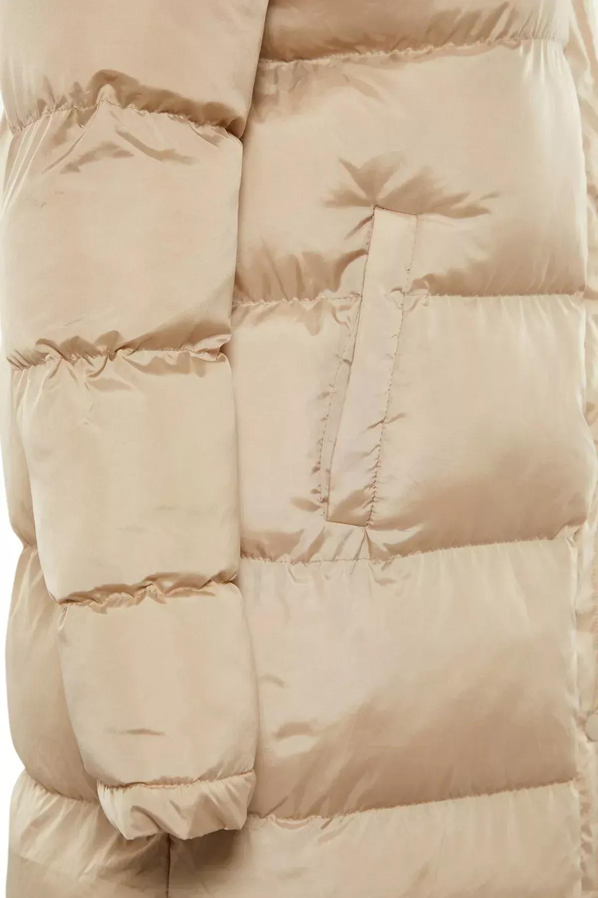 Beige Puffer Jacket, Beige, large image number 5