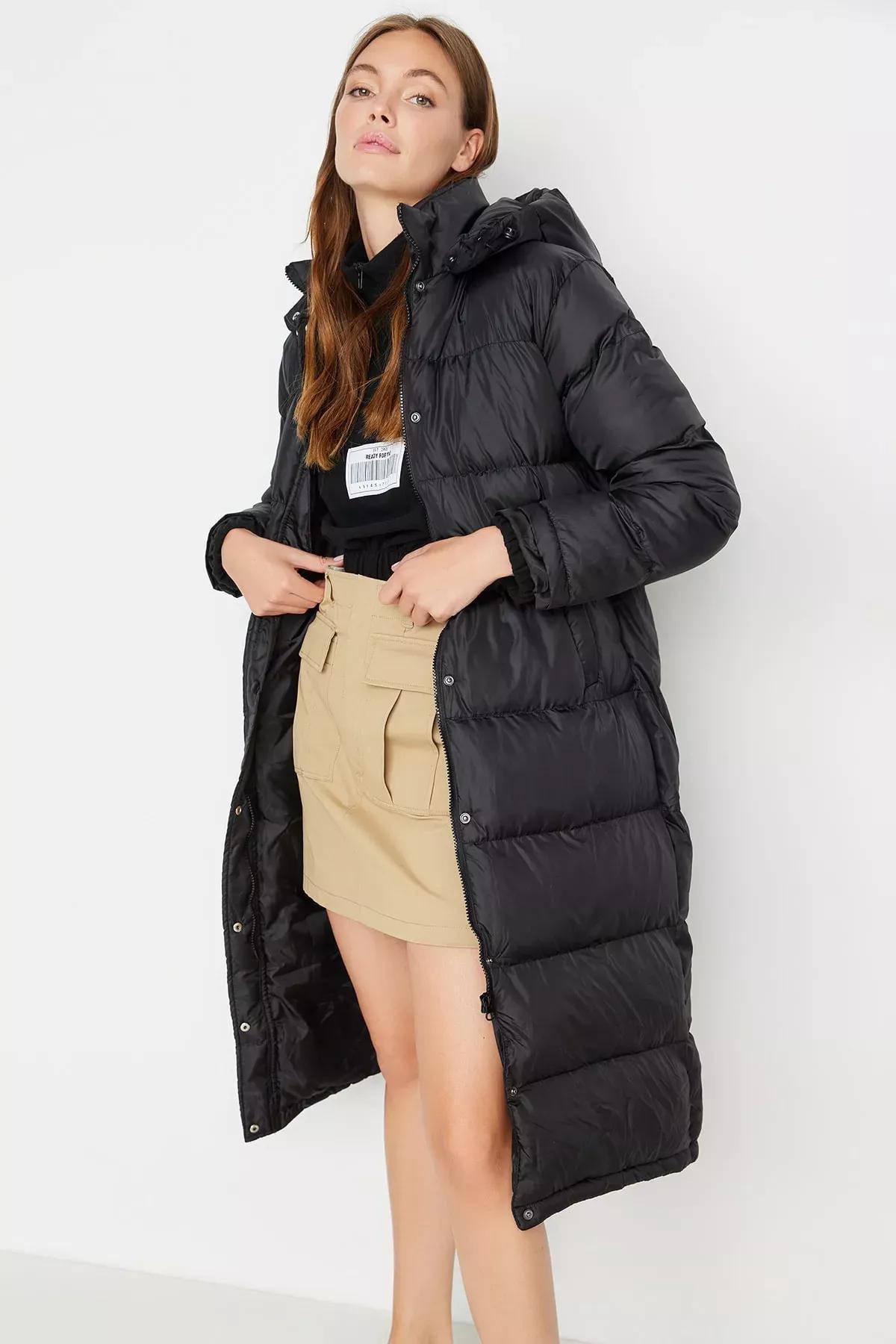 Black Puffer Jacket, Black, large image number 0
