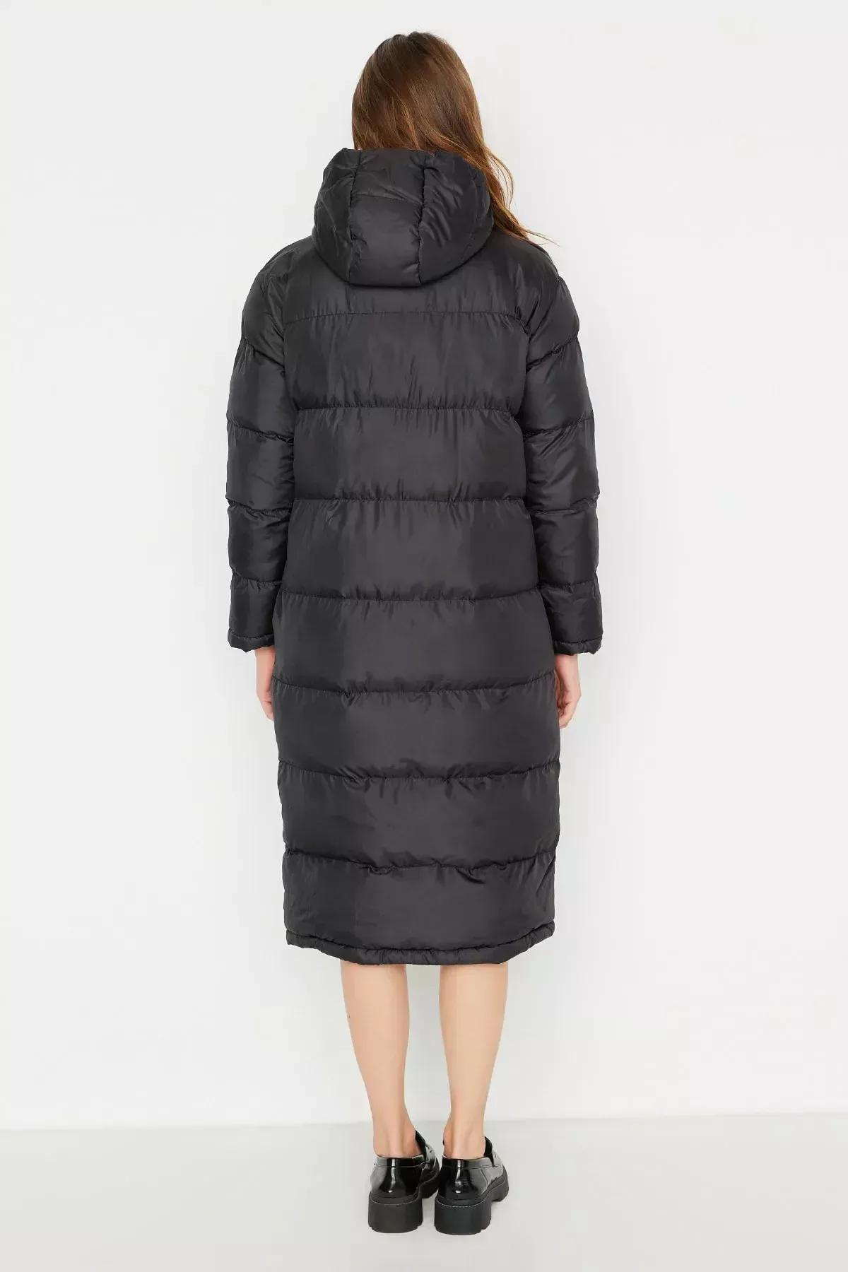Black Puffer Jacket, Black, large image number 3