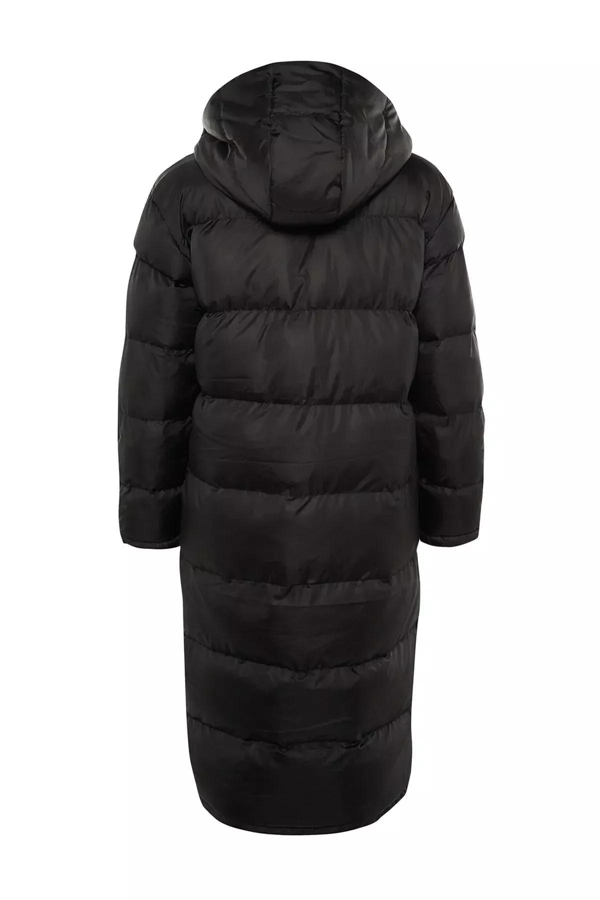 Black Puffer Jacket, Black, large image number 4