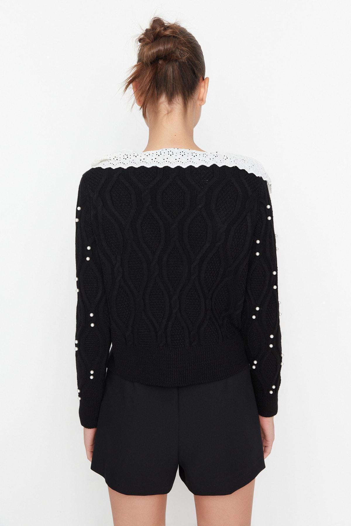 Black Polo Neck Cardigan, , large image number 4