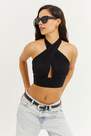 Cool & Sexy - Black Fitted Bodycon Crop Top