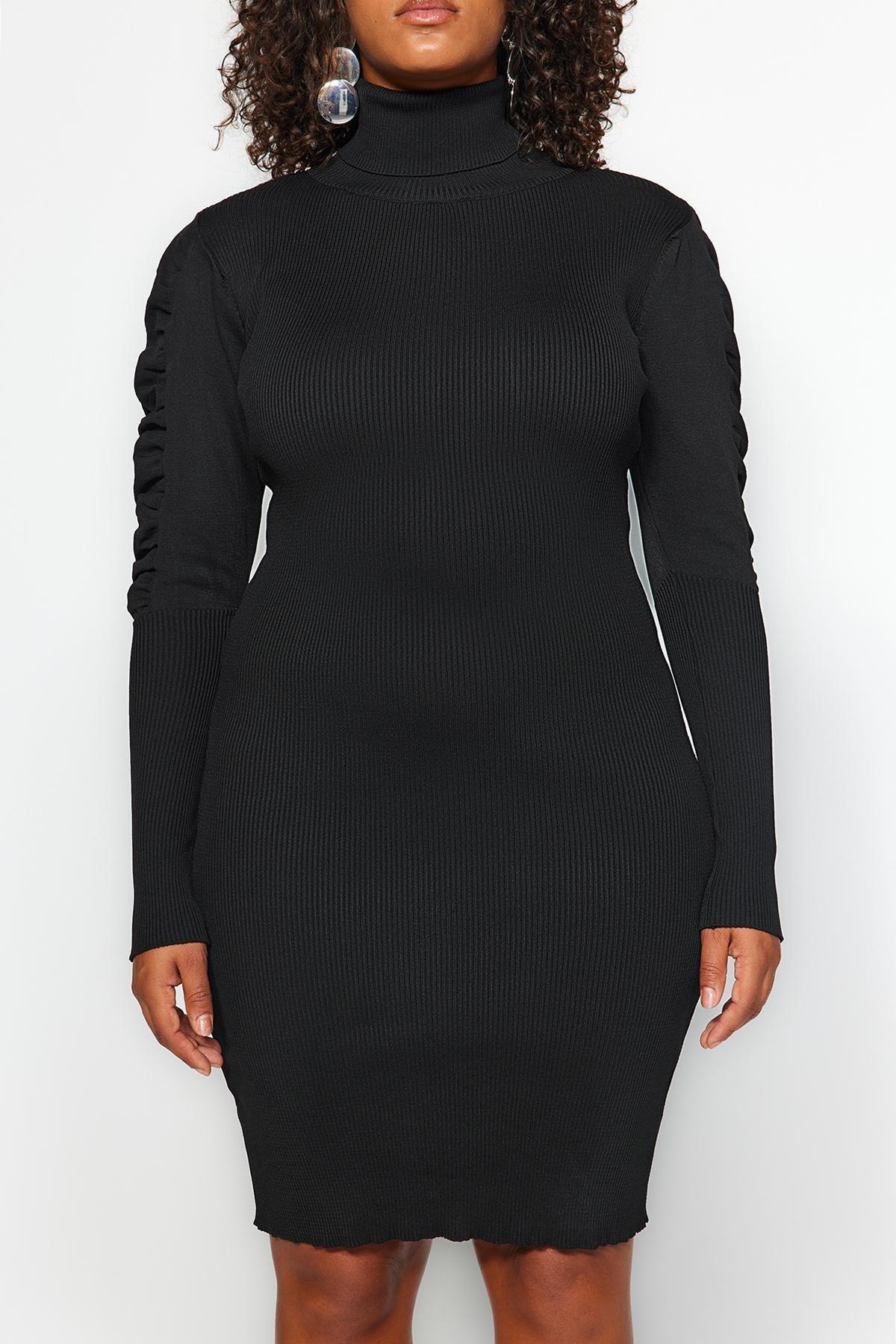 Black Bodycon Plus Size Dress, , large image number 3