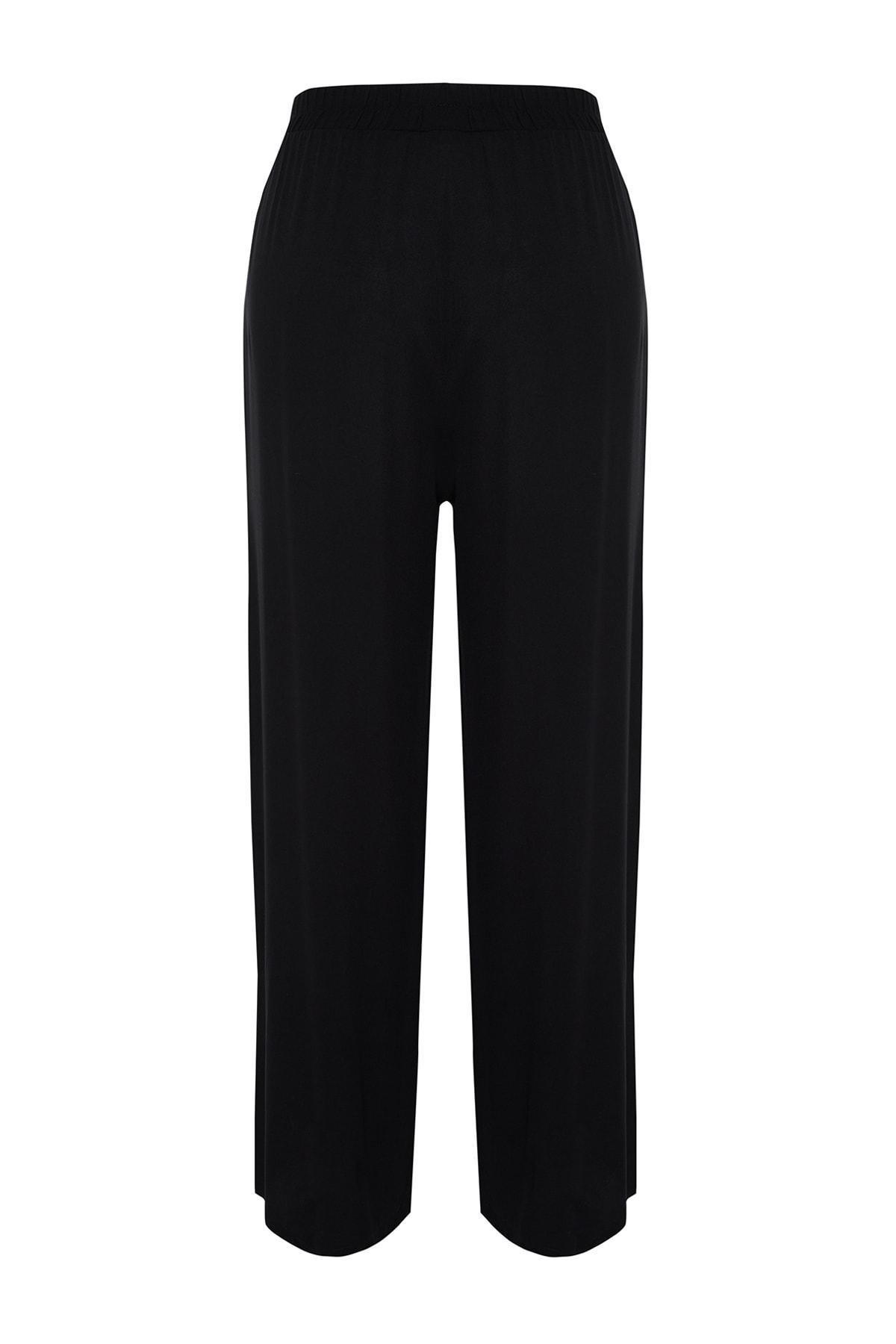 Black Loose Plus Size Pants, , large image number 8