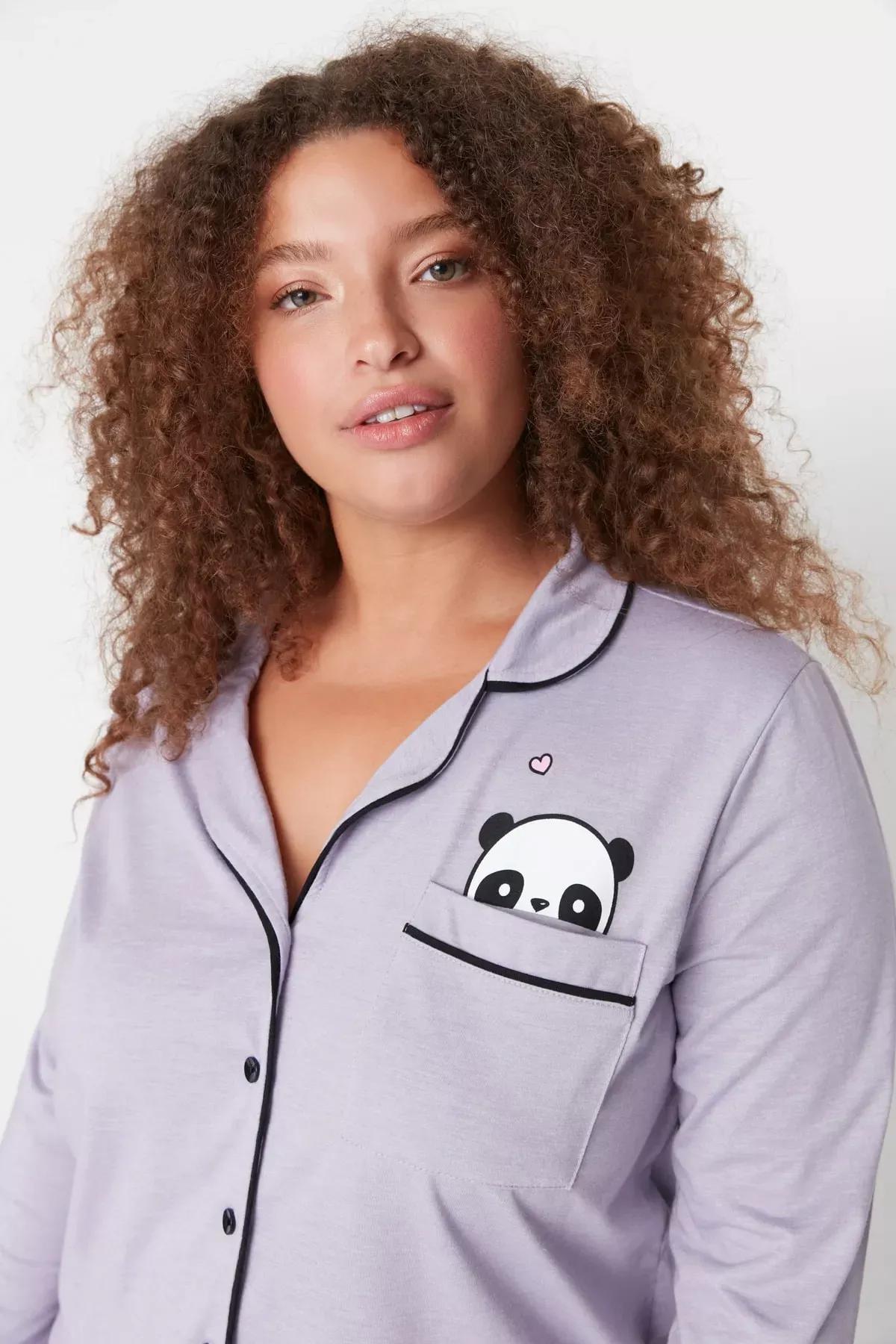 Purple Pyjamas Set, Purple, large image number 4