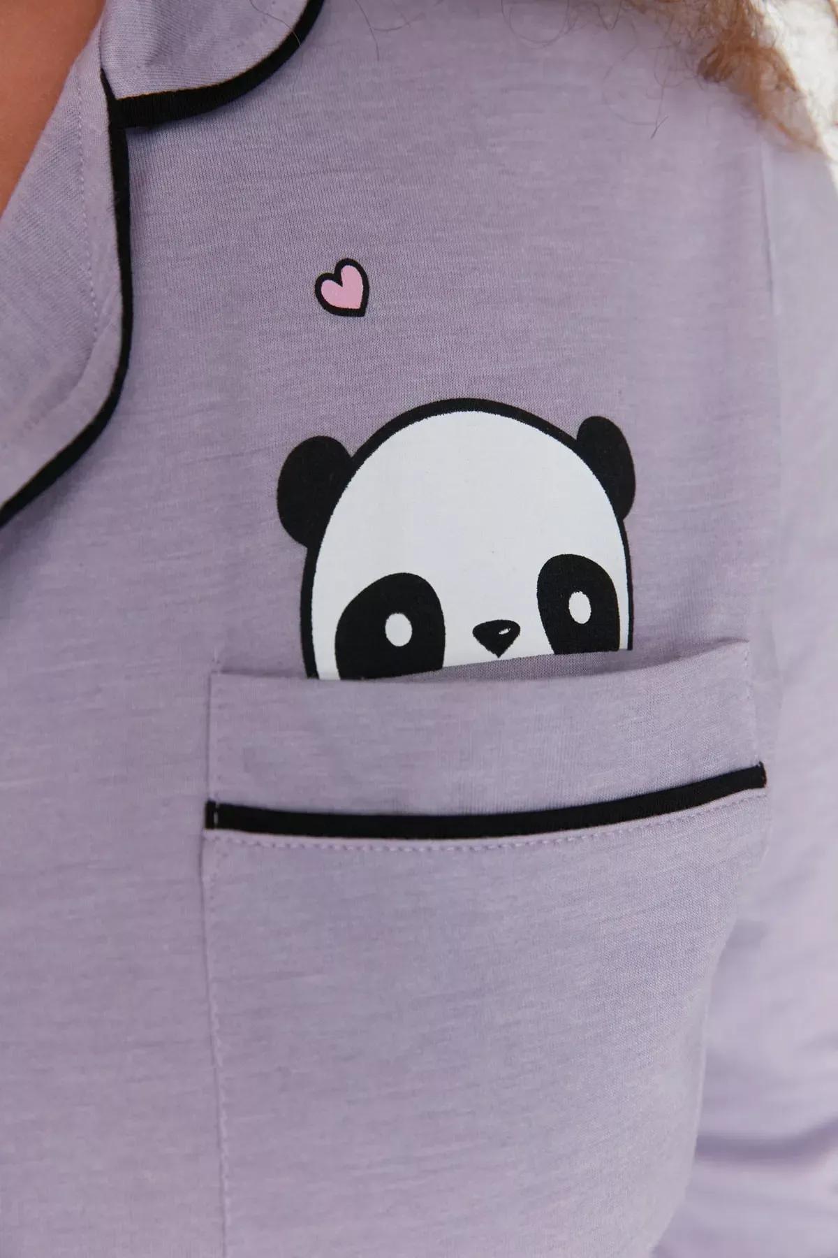 Purple Pyjamas Set, Purple, large image number 5