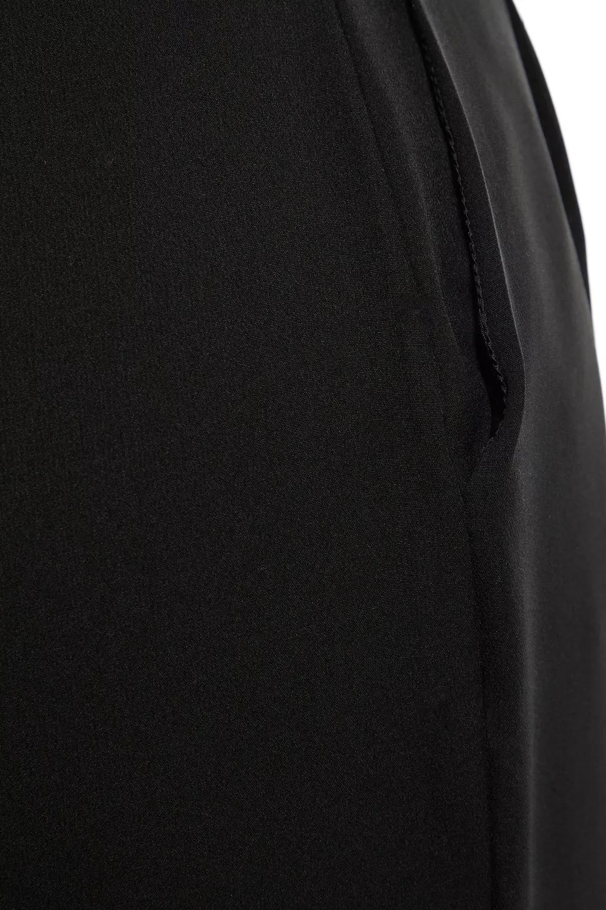 Black Wide Leg Plus Size Pants, , large image number 1