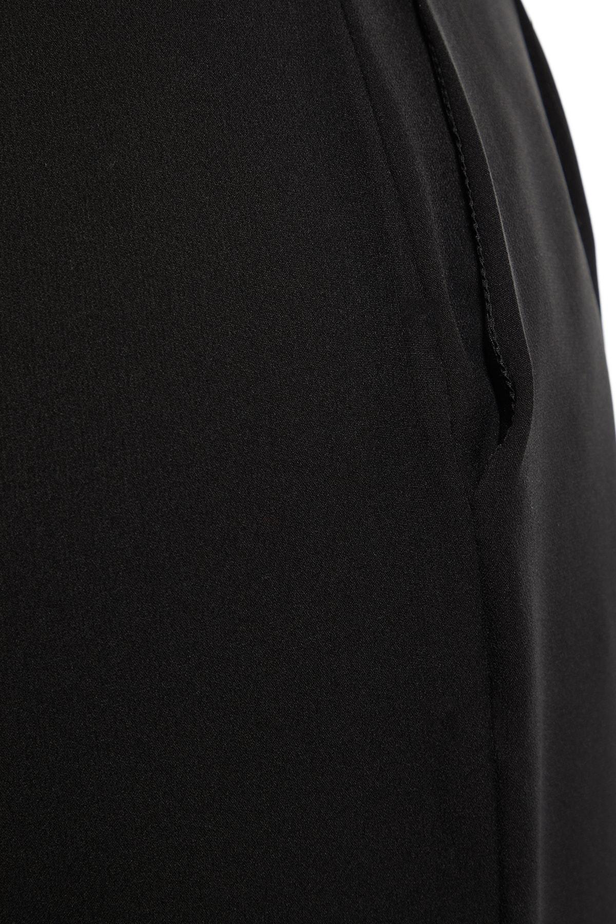 Black Wide Leg Plus Size Pants, , large image number 5